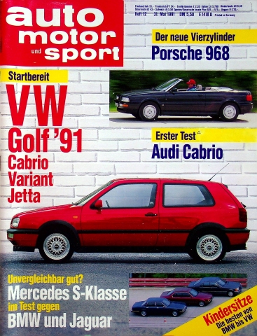 Deckblatt Auto Motor und Sport (12/1991)